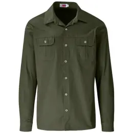 Mens Long Sleeve Wildstone Shirt Military Green